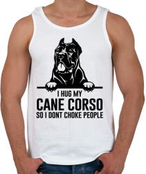 printfashion Cane Corso hug - Férfi atléta - Fehér (2858931)