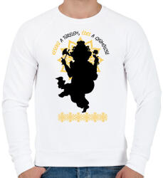 printfashion Keserű a türelem - Férfi pulóver - Fehér (7633894)