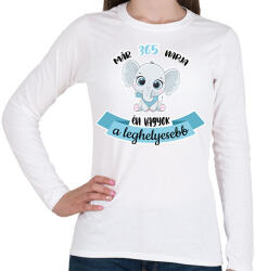 printfashion A leghelyesebb - "x" napja - Női hosszú ujjú póló - Fehér (8095999)