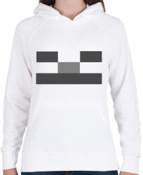 printfashion Minecraft csontváz - Női kapucnis pulóver - Fehér (13636267)