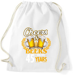 printfashion Cheers & Beers - 45 - Sportzsák, Tornazsák - Fehér (4592022)
