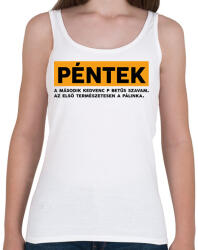printfashion Péntek - Pálinka - Női atléta - Fehér (7081499)