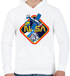 printfashion NASA space - Férfi kapucnis pulóver - Fehér (5141395)