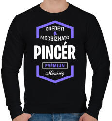 printfashion Pincér prémium minőség - Férfi pulóver - Fekete (1434902)