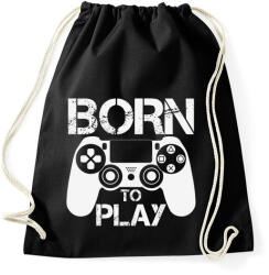 printfashion Born to play - Sportzsák, Tornazsák - Fekete (5327793)