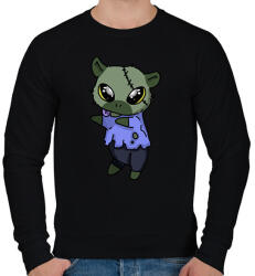 printfashion Kenny, a capybara zombi jelmezben - Férfi pulóver - Fekete (14654371)