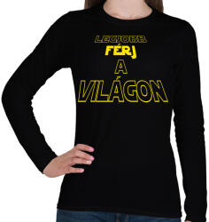 printfashion Legjobb férj a világon - Női hosszú ujjú póló - Fekete (5246395)