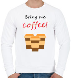 printfashion coffee - Férfi pulóver - Fehér (898316)