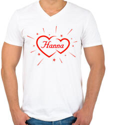 printfashion Hanna - Férfi V-nyakú póló - Fehér (11949581)