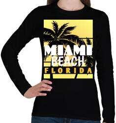 printfashion Miami - Női hosszú ujjú póló - Fekete (4391117)