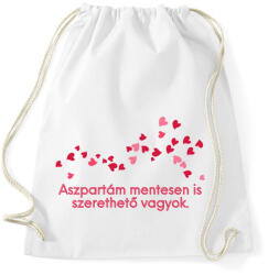 printfashion Aszpartám mentes Szerelem - Sportzsák, Tornazsák - Fehér (14070897)