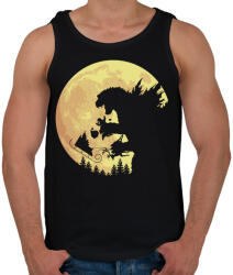 printfashion Godzilla karácsonya - Férfi atléta - Fekete (429037)