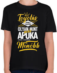 printfashion Toyotás apuka - Gyerek póló - Fekete (4451193)