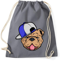 printfashion Bulldog sapiban - Sportzsák, Tornazsák - Grafitszürke (7359840)
