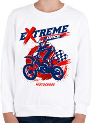 printfashion Motocross - Gyerek pulóver - Fehér (13736721)