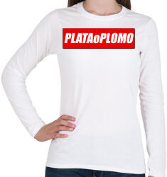 printfashion Plata o Plomo - Női hosszú ujjú póló - Fehér (5089590)