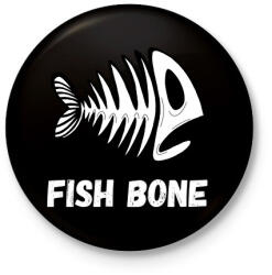 printfashion fish bone - Kitűző, hűtőmágnes - Fekete (6029168)