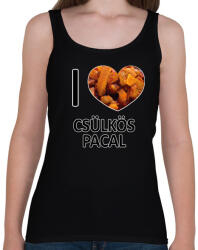 printfashion I love Csülkös pacal - Női atléta - Fekete (11624742)