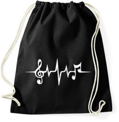 printfashion Zene pulzus - Sportzsák, Tornazsák - Fekete (1142392)