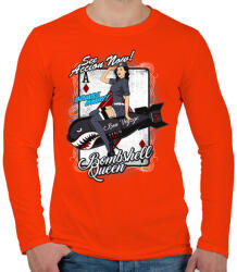 printfashion Bombázó királynő - Férfi hosszú ujjú póló - Narancs (169150)