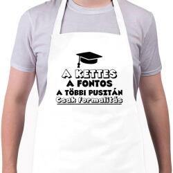 printfashion A kettes a fontos - Kötény - Fehér (5371471)