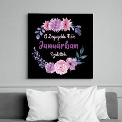 printfashion A legszebb nők janárban születtek - Vászonkép - Fekete (6654479)