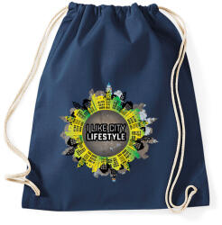 printfashion Szeretem a várost - Sportzsák, Tornazsák - Sötétkék (41184)