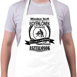 printfashion minden férfi asztalosnak születik - Kötény - Fehér (4906667)