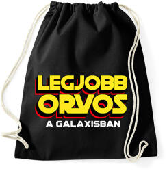 printfashion LEGJOBB ORVOS A GALAXISBAN - Sportzsák, Tornazsák - Fekete (11570884)