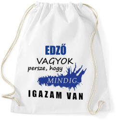 printfashion Edző vagyok - Sportzsák, Tornazsák - Fehér (16284528)