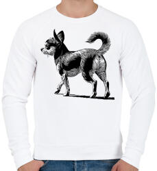 printfashion Csivava / Kutyás / Kutya rajz - Férfi pulóver - Fehér (16693181)