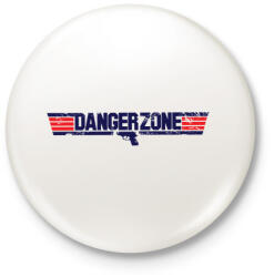 printfashion Danger Zone - Kitűző, hűtőmágnes - Fehér (3075874)