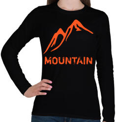 printfashion Mountain - Női hosszú ujjú póló - Fekete (4614774)