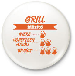 printfashion Grill időzítő - Kitűző, hűtőmágnes - Fehér (13693052)
