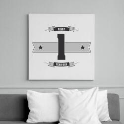 printfashion b-day-01-dark-lightgrey - Vászonkép - Fehér (6622780)