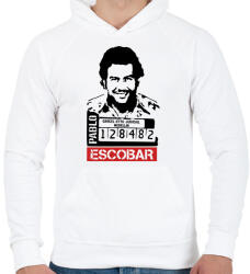 printfashion Escobar - Férfi kapucnis pulóver - Fehér (12586280)