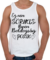 printfashion Ez boldogság pocak! - Férfi atléta - Fehér (7029189)