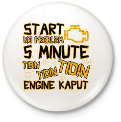 printfashion Engine kaput - Kitűző, hűtőmágnes - Fehér (16670788)