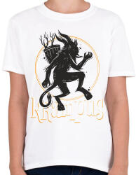 printfashion Krampusz virgács Mikulás helyett - Gyerek póló - Fehér (11371211)