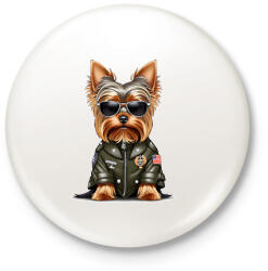printfashion yorkie - Kitűző, hűtőmágnes - Fehér (15216089)
