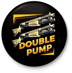 printfashion Double Pump - Kitűző, hűtőmágnes - Fekete (3101355)