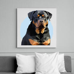 printfashion Rottweiler - Vászonkép - Fehér (14271682)