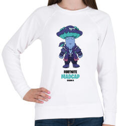 printfashion Madcap - Fortnite Season 8 - Női pulóver - Fehér (5697733)