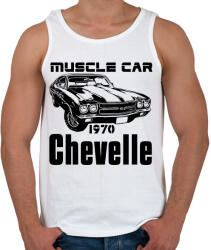 printfashion muscle car 1970 chevelle - Férfi atléta - Fehér (13340441)