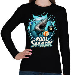 printfashion Pool Shark 2 - Női hosszú ujjú póló - Fekete (11871019)
