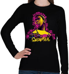 printfashion SNOWFALL - Női hosszú ujjú póló - Fekete (16575012)