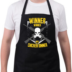 printfashion PUBG - WINNER WINNER CHICKEN DINNER - Kötény - Fekete (4926204)