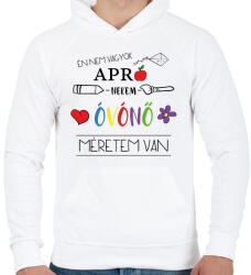 printfashion Nekem óvónő méretem van - Férfi kapucnis pulóver - Fehér (7312911)