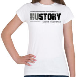 printfashion HUstory (black) - Női póló - Fehér (7414473)