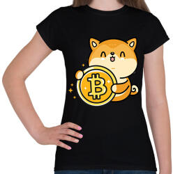 printfashion BITCOIN 4EVER 16 - Női póló - Fekete (6009243)